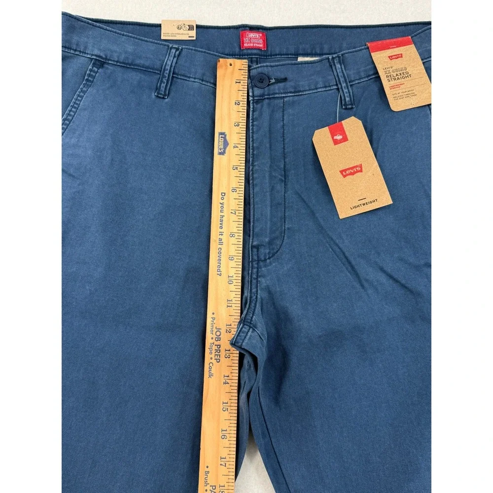 Levi's XX Chino Relaxed Straight Pants Men's 36x30 Blue Lightweight Stretch New